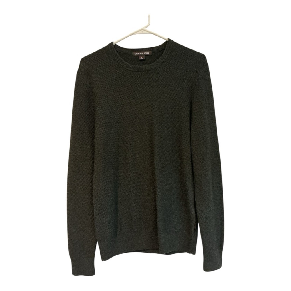 Michael Kors Women’s Olive Green Wool Blend Knit Sweater Size S Slim Fit